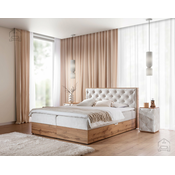 Boxspring postelja Wood-10 - 180x200 cm