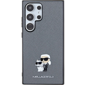 Karl Lagerfeld zaščitni ovitek Saffiano Karl & Choupette Metal Pin, Samsung Galaxy S24 Ultra