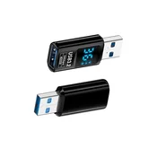 INF USB 3.2 A Moški na A Ženski Adapter s Prikazovalnikom - Črna (2 kosa), (5000291456)