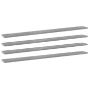 Vidaxl Dodatne police za omaro 4 kosi betonsko sive 100x10x1,5 cm