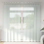 Voile zavjese s petljama 2 kom svijetlo sive 140x245 cm