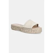 Manebi Natikači Ženski Cream Net Espadrilles Sandals