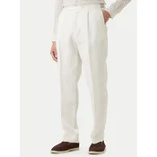 BOSS Hlače iz tkanine H-Perino 50563231 Bela Relaxed Fit