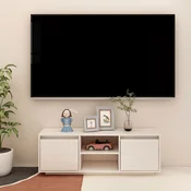Vidaxl vidaXL TV stojalo belo 110x30x40 cm masivni borov les