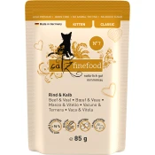 catz finefood Mačja hrana Classic Kitten No.07 - govedina in teletina - 85 g
