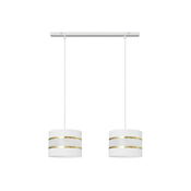 Luster na sajli HELEN 2xE27/60W/230V bijela/zlatna