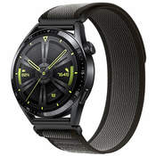 BStrap Velcro Nylon pašček za Xiaomi Amazfit GTR 2/GTR 47mm, black gray
