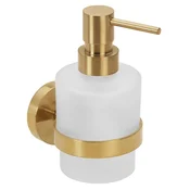 X-ROUND GOLD razpršilnik za milo 200 ml, mat steklo, zlata mat barva - Zlata mat barva - 75x145x100 mm - Sapho - X-ROUND - 24 - Medenina; steklo - Dozator za milo - Krožni - PVD premaz - 75 - 145 - 100 - 14