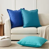 vidaXL Blazina 2 kos HOUTEN Turkizna 65 x 65 cm Poliester