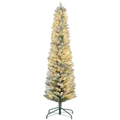 Homestar Božično drevo 180 cm z LED svetlobno verigo, negorljivo, kovinska podlaga, zeleno