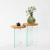 HANAH HOME Set stolova Serenity 2 Oak Transparent