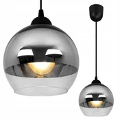 GH ELEGANTNA VISEČA SVETILKA, STEKLENA SVETILKA, KROMIRANA LED