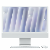 24-incni iMac M4 sa 4,5K Retina displejom, 8-jezgarnim CPU-om, 8-jezgarnim GPU-om, 16GB objedinjene memorije i 256GB SSD - Silver