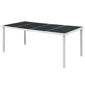 Vidaxl Vrtna miza 190x90x74 cm črno jeklo