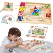 Viga drvena igra s loptom catch and match Montessori puzzle