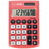 Kalkulator Milan - Pocket, 8 znamenki, crveni