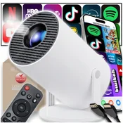Projektor za filme Android TV Wifi majhen prenosni Bluetooth + daljinski upravljalnik