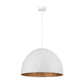 Lestenec na vrvici DIAMENT 1xE27/60W/230V premer 50 cm bela/bakrena