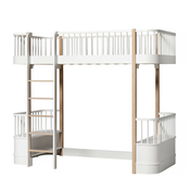 oliver furniture® krevet  na kat loft bed 90x200 white/oak