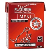 Platinum konzerva za pse Dog Menu Govedina i Piletina - 185 g