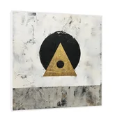 Canvas Slika na platnu Triangle, 50x50 cm, Sa ramom, Bela