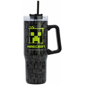 Stor Termo vrč iz nerjavečega jekla s slamico Minecraft, 940ml, 75643