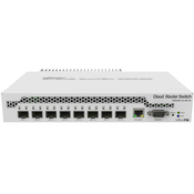 MikroTik Cloud Router Switch CRS309, 8x SFP+, 1x Gbit LAN, povezava, SwOS, ROS