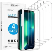 Nikcorp Zaščitno kaljeno steklo 9H za Apple iPhone 12 Pro in 13 Pro Max, zaščita zaslona, komplet 4 kosov, visoka prosojnost