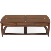 Casa Padrino luxury Art Deco coffee table brown 150 x 84 x H. 45 cm - Rectangular solid wood living room table - Living room furniture - Luxury Art Deco Furniture