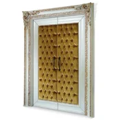 Casa Padrino luxury baroque double apartment door ivory/gold 176 cm - Made in Italy