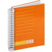 Ancor Notes A6 črte trde platnice, 120 listov,#4736.02 Oranžen