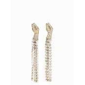 Addicted2 Uhani Thuban orecchini serpente placcate oro con cascate di strass zlata