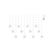 LED božična girlanda – zvezde, 1,7 m, 3x AA, IP44, hladna bela, časovnik