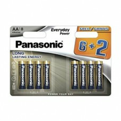 LR6/AA alkalne baterije Panasonic Everyday Power 6+2 gratis LR6EPS/8BW 6+2F