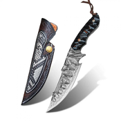 Lovski nož Damascus MASTERPIECE Renzo - črn KP26627