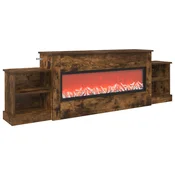 vidaXL Električni kamin Dimljen hrast 177 x 30 x 56,5 cm