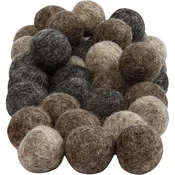 Sive polstene kroglice 64 kosov