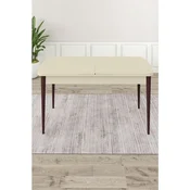 Hanah Home trpezarijski sto na razvlacenje Roz, 132 × 80 cm (razvucen 170 cm), krem ploca, noge boje oraha