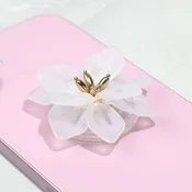Pop Stalak za mobilni telefon Pretty Flower, Beli