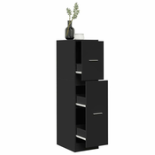Ormaric za lijekove crni 30x41x118 cm konstruirano drvo