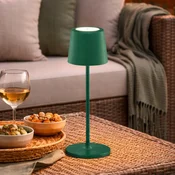 Brilliant LED namizna svetilka Kaami na baterije, zelena, višina 37 cm, IP44, z možnostjo - Dnevna soba/jedilnica - Sodobni - temnozelena - Kovina