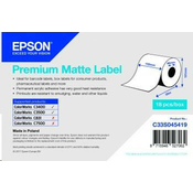Epsonov zvitek etiket, običajen papir, 102 mm