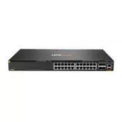 HPE Aruba Networking CX 6300M 24-port 1GbE Class 4 PoE and 4-port SFP56 Switch Upravljano L3 Gigabit Ethernet (10/100/1000) Power over Ethernet (PoE) 1U