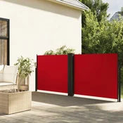 Uvlaciva bocna tenda 120 x 1000 cm crvena
