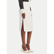 Elisabetta Franchi Ravno krilo GO-164-61E2-V250 Bela Regular Fit
