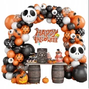 Korbi Komplet balonov – balonski venček Halloween, dekoracija za zabave (116 delov)