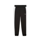 PUMA Športne hlače ESS T7 črna / bela