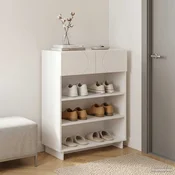 vidaXL Omara za čevlje 73 x 38 x 87,5 cm konstruiran les Bela