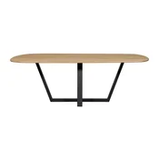 Jedilna miza s hrastovo mizno ploščo 100x220 cm Tablo – WOOOD