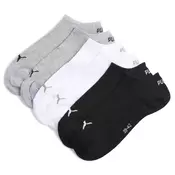 PUMA Sneaker Socks Unisex (3-pack), Clothing, Grey/White/Black, 35-38